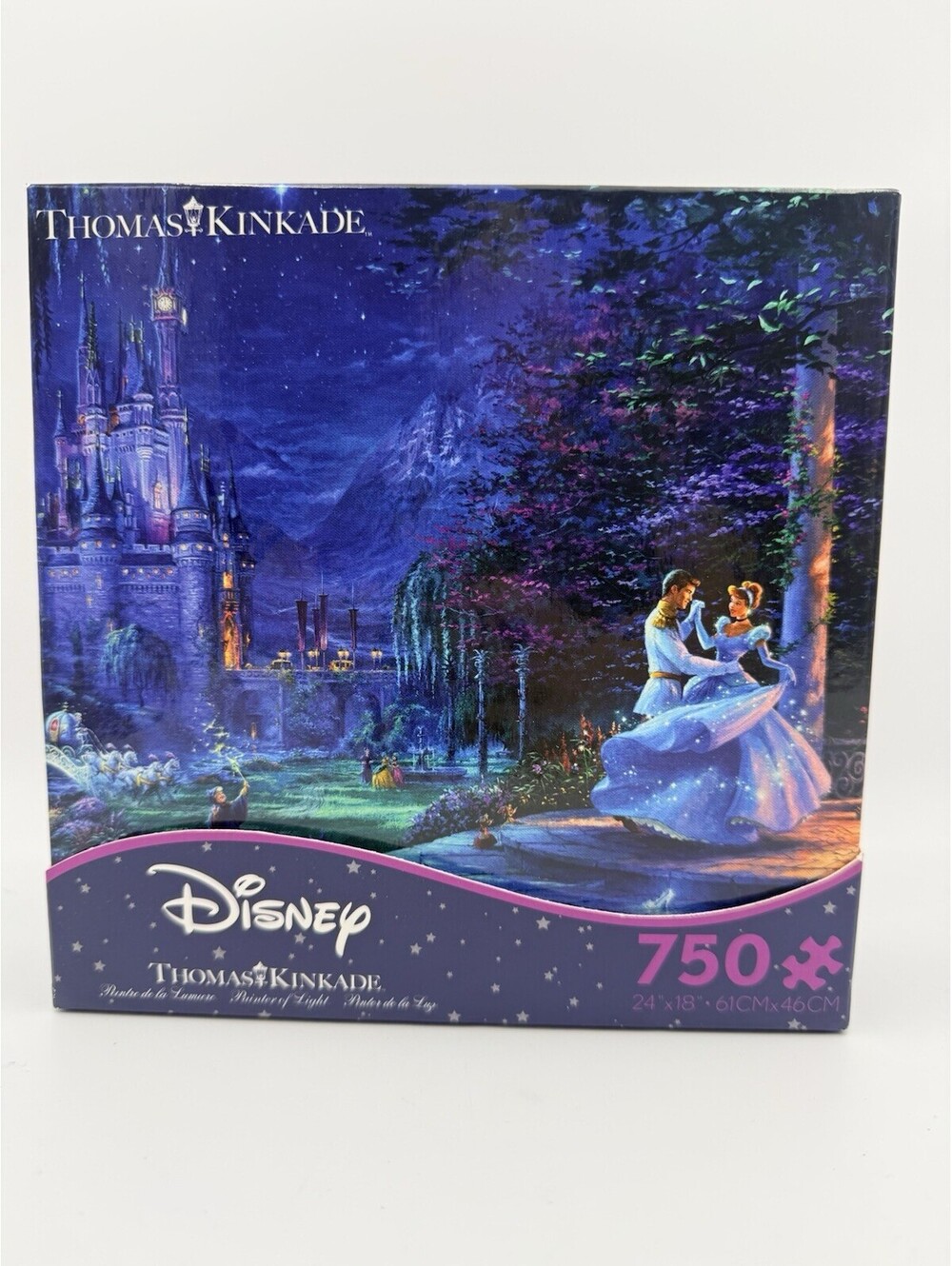 NEW Disney Cinderella 750 pc Jigsaw Puzzle Thomas Kinkade in Starlight Sealed